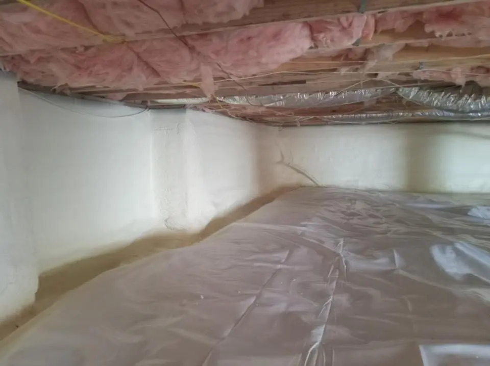 Crawl space encapsulation with closed-cell spray foam for Spray Foam Roofing in Colchester